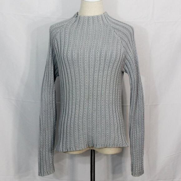 INC International Concepts Wool Cotton Cable Knit Cardigan Size L - Picture 3 of 9